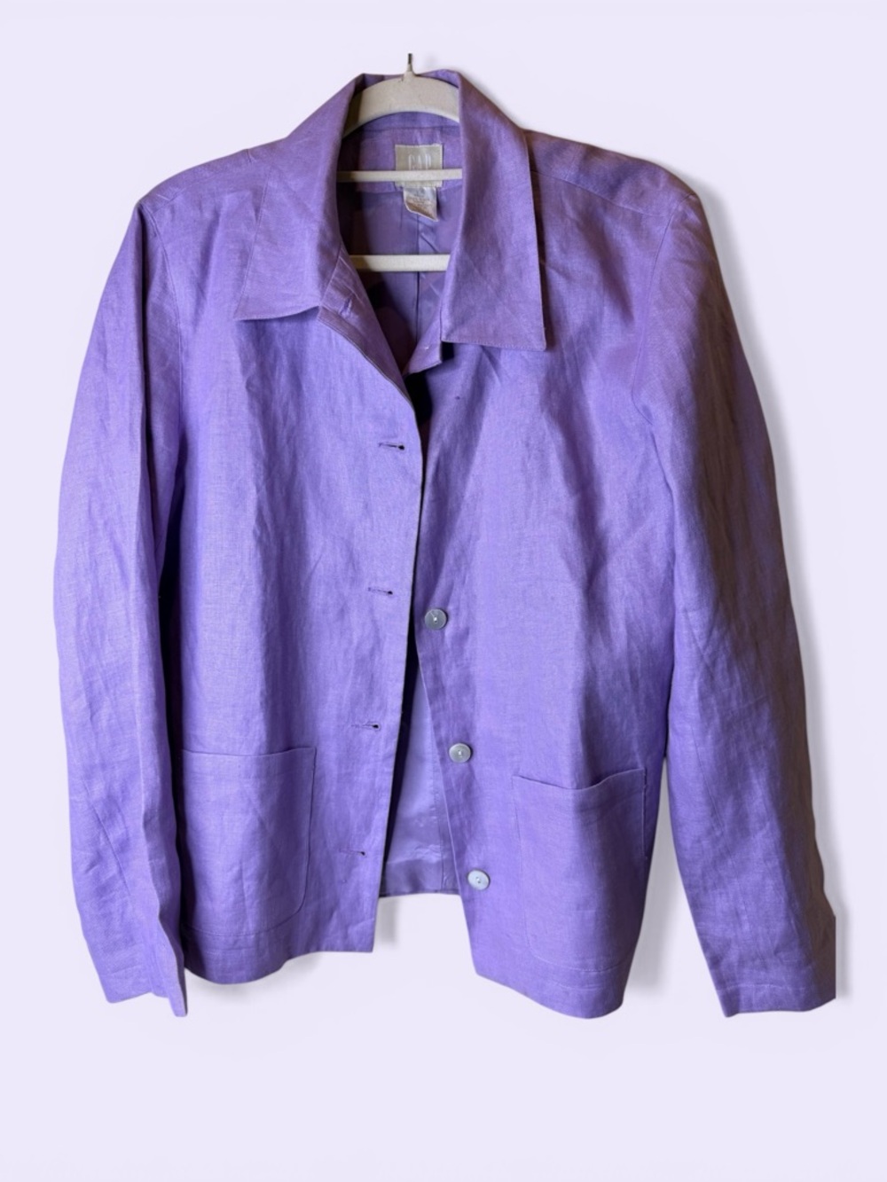 100% Linen Lavender Gap Blazer Vintage
